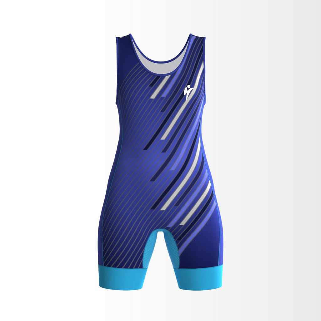 Gorring Brawl Singlet FadX Liner Bleu Maillot de Lutte